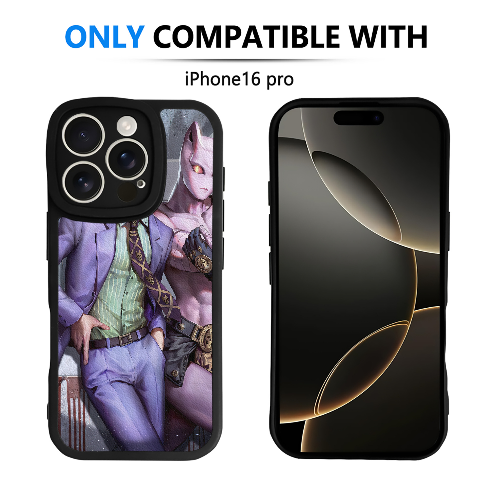 （画像用） ジョジョの奇妙な冒険 JoJo's Bizarre Adventure 【iPhone 16シリーズ対応】シリコンスマホケース（レザー調） 材質：シリコン